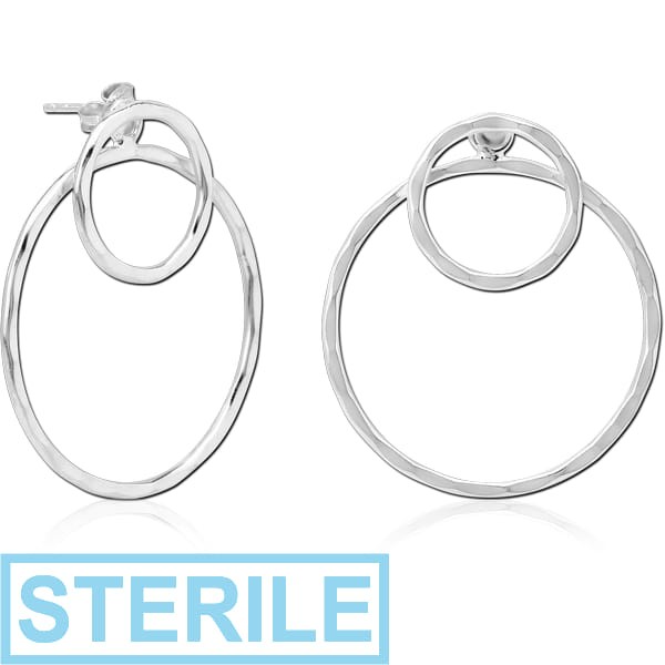 STERILE STERLING SILVER 925 EAR STUDS PAIR