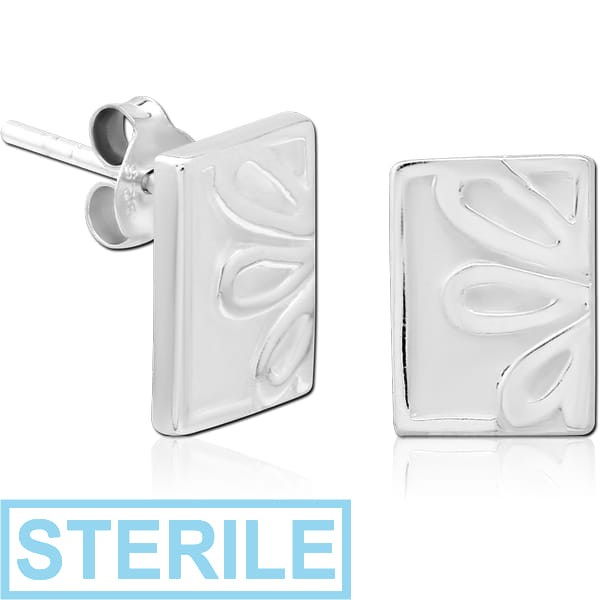 STERILE STERLING SILVER 925 EAR STUDS PAIR
