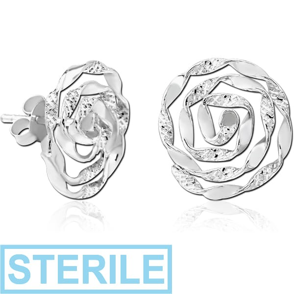 STERILE STERLING SILVER 925 EAR STUDS PAIR