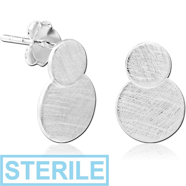 STERILE STERLING SILVER 925 EAR STUDS PAIR