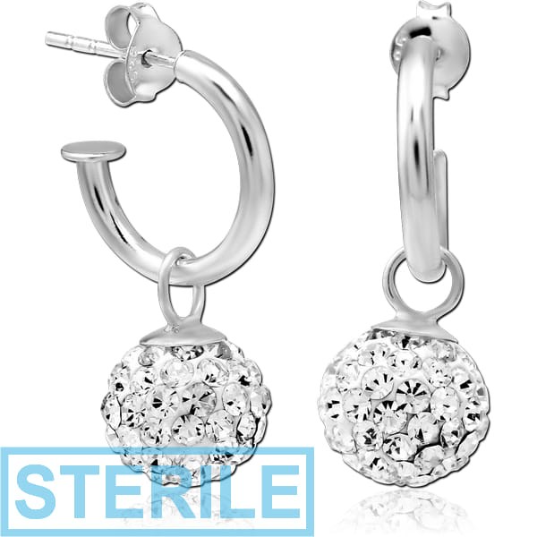 STERILE STERLING SILVER 925 EAR STUDS PAIR