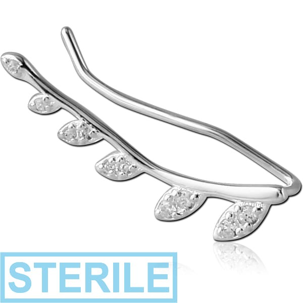STERILE STERLING SILVER 925 JEWELLED EAR VINE - RIGHT - BRANCH