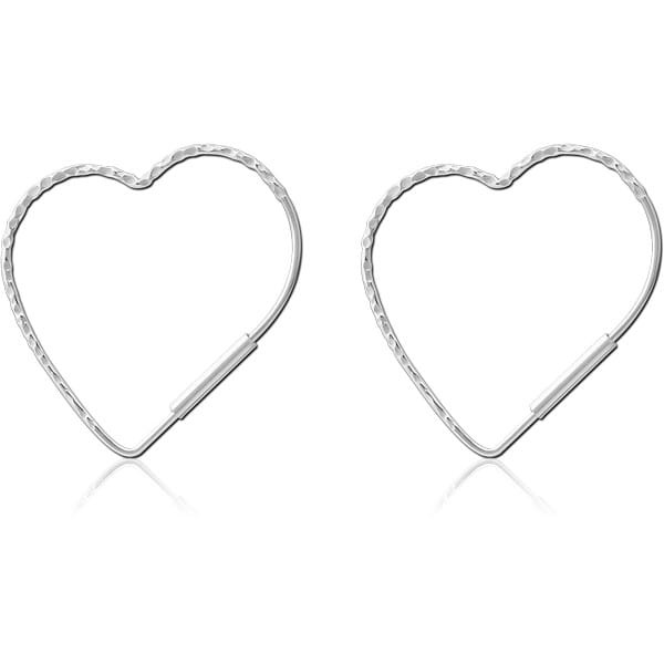 STERILE STERLING SILVER 925 EARRINGS - HEART