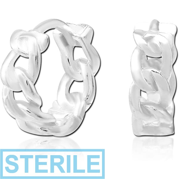 STERILE STERLING SILVER 925 HUGGIES PAIR