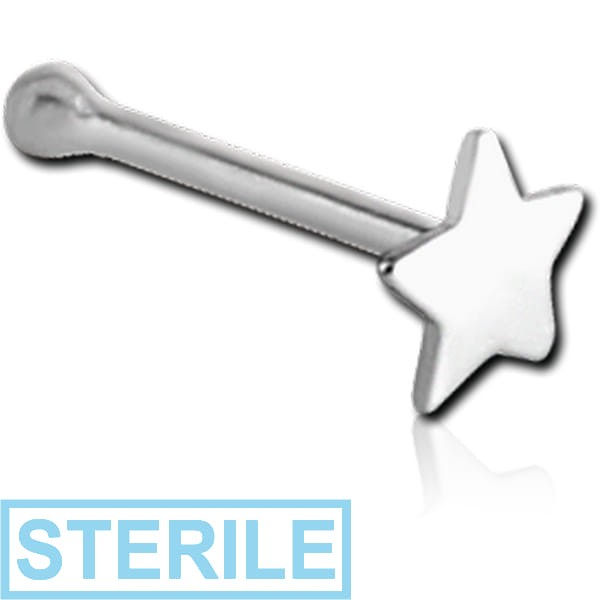 STERILE STERLING SILVER 925 STAR NOSE BONE