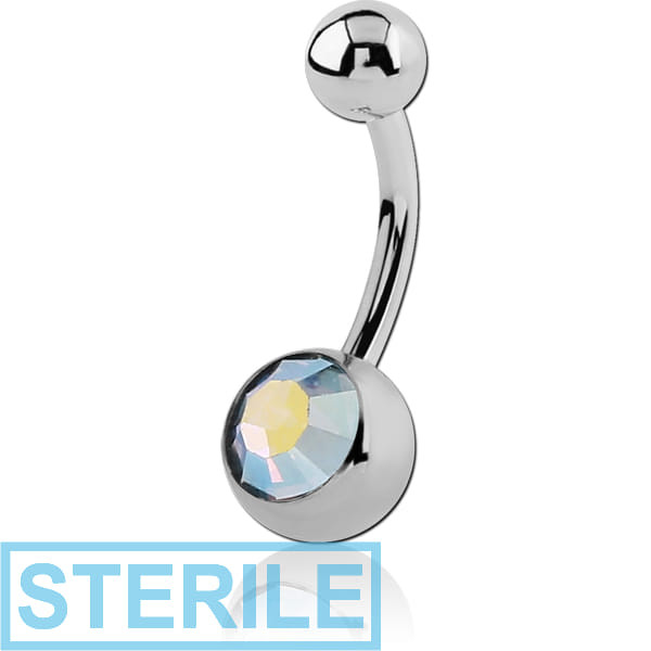STERILE TITANIUM JEWELLED NAVEL BANANA