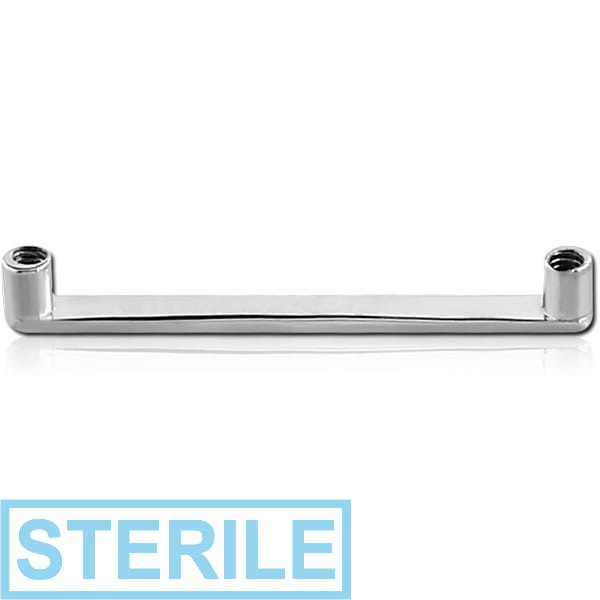 STERILE FLAT INTERNALLY THREADED TITANIUM SURFACE BARBELL