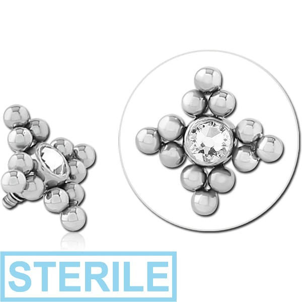 STERILE TITANIUM JEWELLED MICRO ATTACHMENT FOR 1.2MM INTERNALLY THREADED PINS