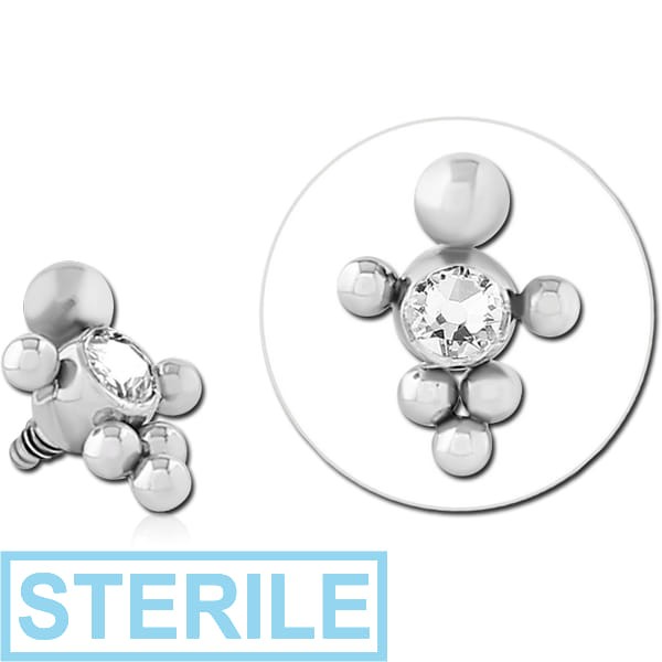 STERILE TITANIUM JEWELLED MICRO ATTACHMENT FOR 1.2MM INTERNALLY THREADED PINS