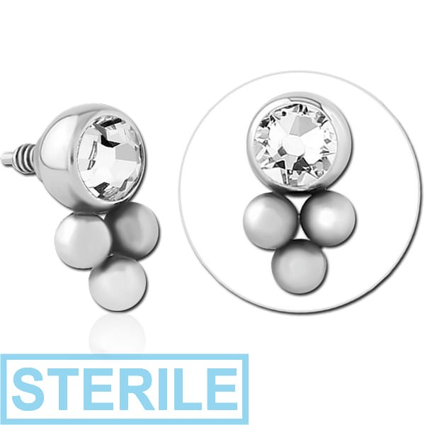STERILE TITANIUM JEWELLED MICRO ATTACHMENT FOR 1.2MM INTERNALLY THREADED PINS