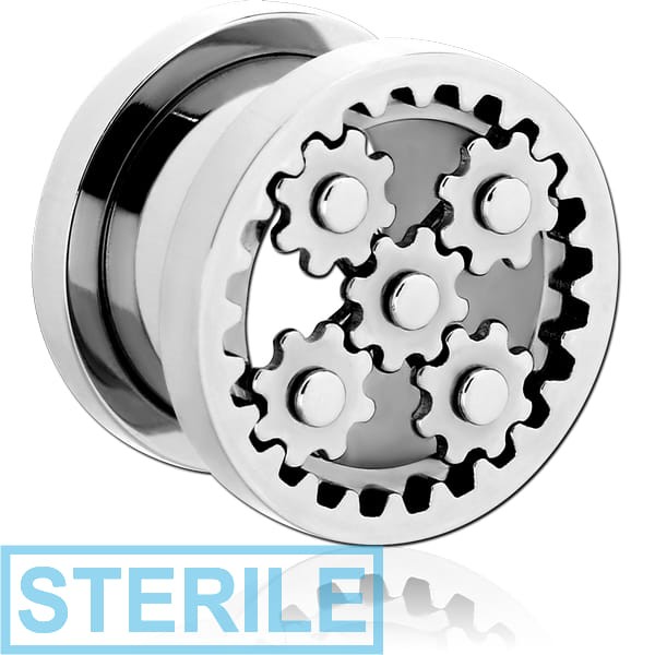 STERILE STAINLESS STEEL THREADED GEAR TUNNEL