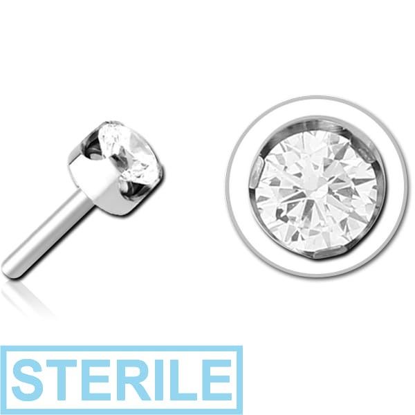 STERILE TITANIUM JEWELLED THREADLESS ATTACHMENT - ROUND