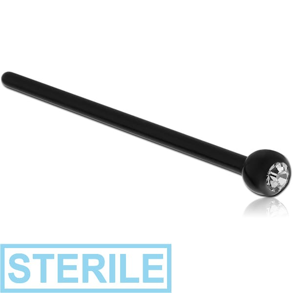 STERILE BIOFLEX SWAROVSKI CRYSTAL JEWELLED BALL ENDED BARBELL PIN