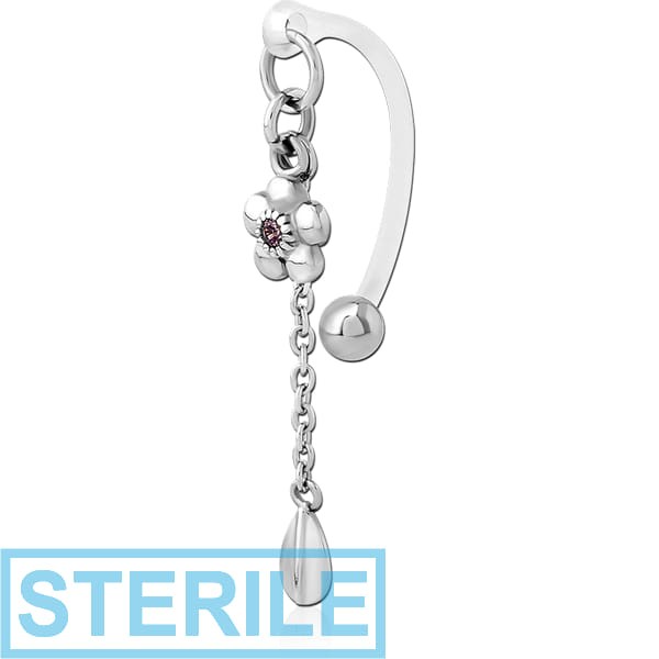 STERILE BIOFLEX VERTICAL HOOD BANANAS WITH SURGICAL STEEL CHARMS