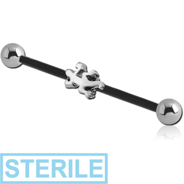 STERILE BIOFLEX INDUSTRIAL BARBELL ADJUSTABLE SLIDING CHARM WITH STEEL BALLS