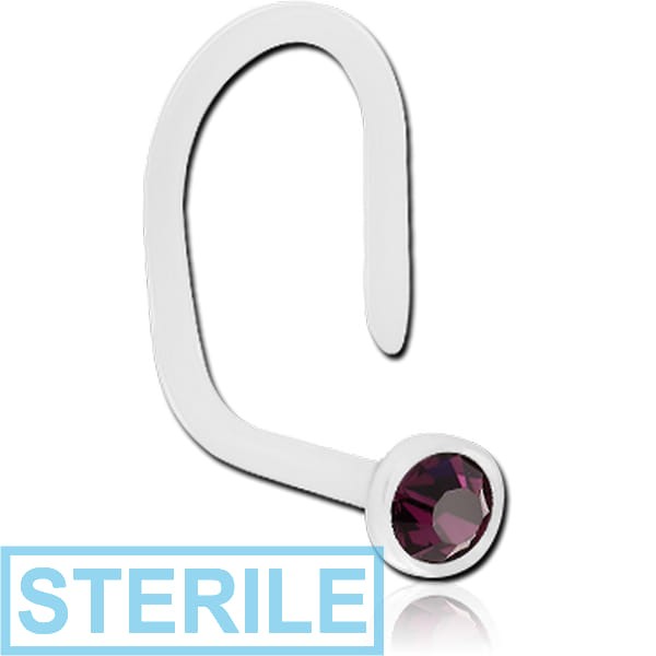 STERILE BIOFLEX INTERNAL CURVED NOSE STUDS AND JEWELLED DISC