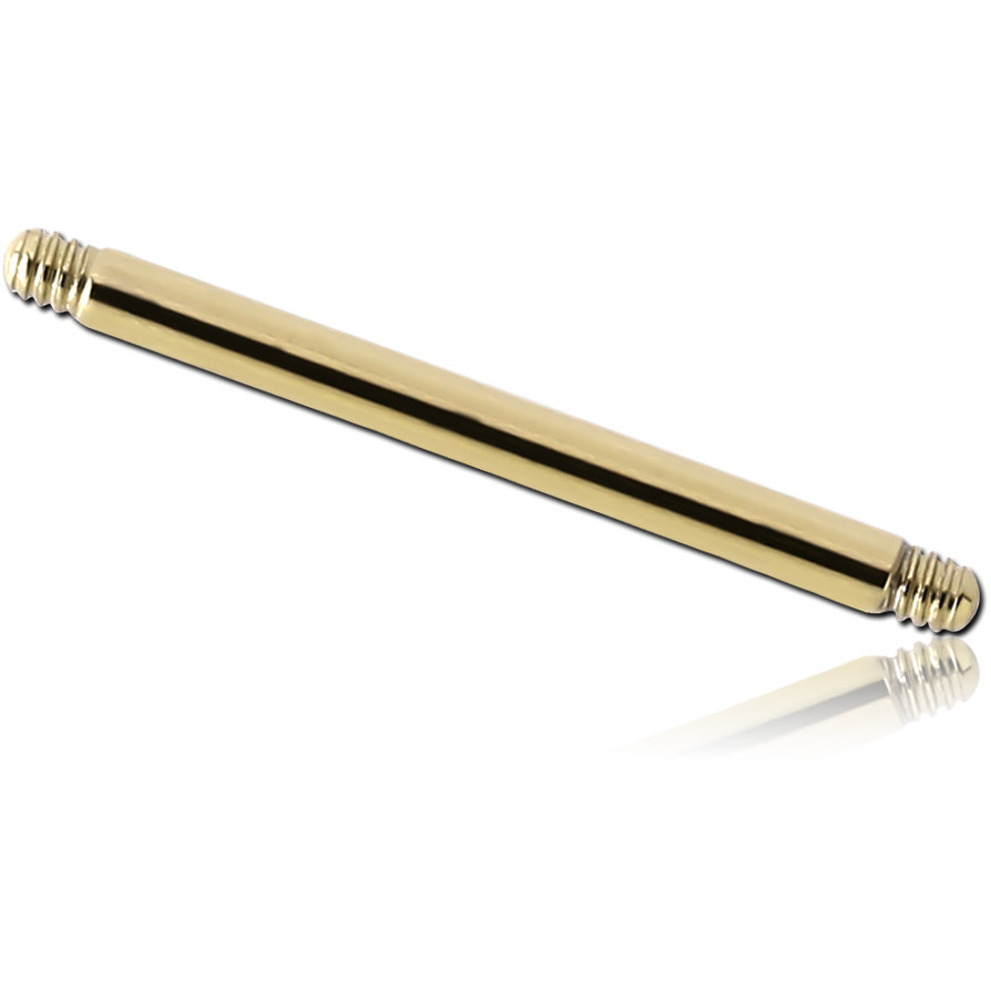 STERILE ZIRCON GOLD PVD COATED SURGICAL STEEL BARBELL PIN