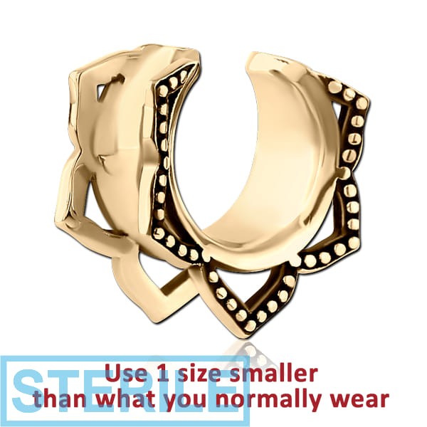 STERILE ZIRCON GOLD PVD COATED SURGICAL STEEL HALF TUNNEL