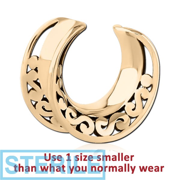 STERILE ZIRCON GOLD PVD COATED SURGICAL STEEL HALF TUNNEL