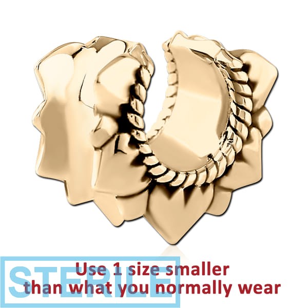 STERILE ZIRCON GOLD PVD COATED SURGICAL STEEL HALF TUNNEL