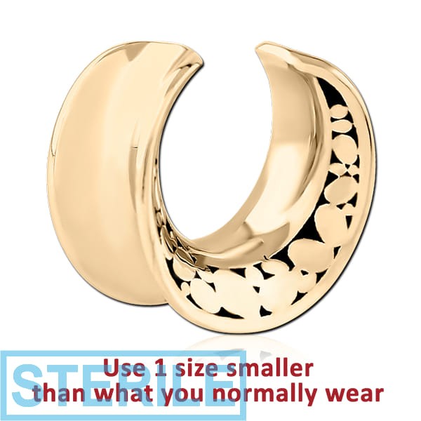 STERILE ZIRCON GOLD PVD COATED SURGICAL STEEL HALF TUNNEL