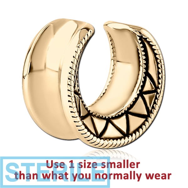 STERILE ZIRCON GOLD PVD COATED SURGICAL STEEL HALF TUNNEL