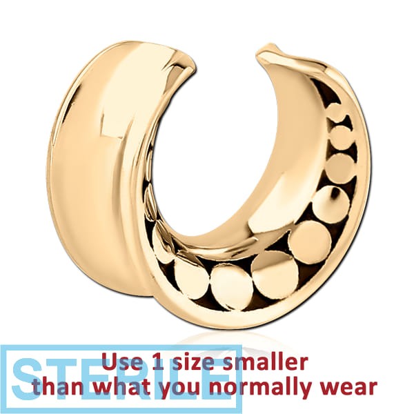STERILE ZIRCON GOLD PVD COATED SURGICAL STEEL HALF TUNNEL