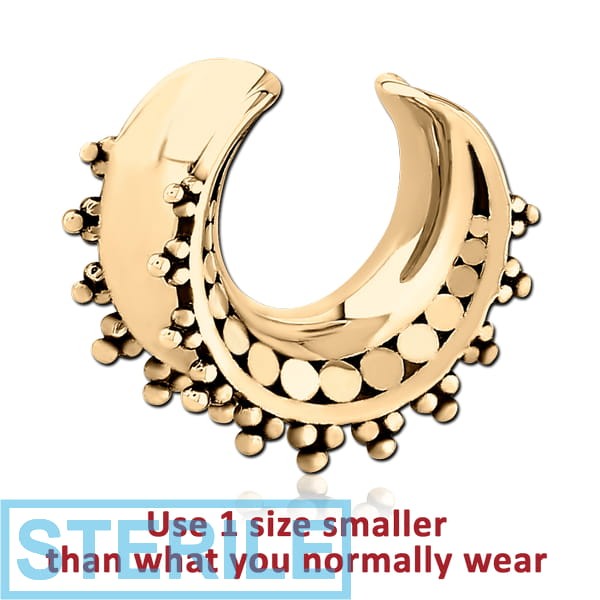 STERILE ZIRCON GOLD PVD COATED SURGICAL STEEL HALF TUNNEL