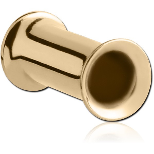 ZIRCON GOLD SURGICAL STEEL DOUBLE FLARED TUBE