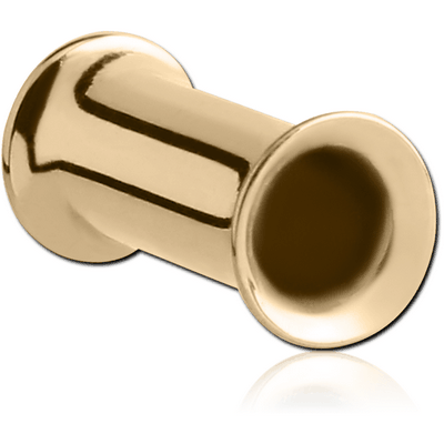 ZIRCON GOLD SURGICAL STEEL DOUBLE FLARED TUBE