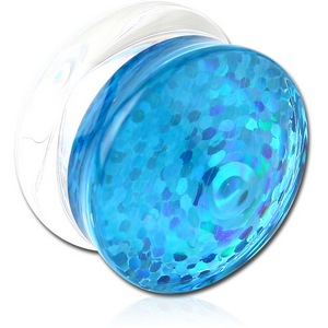 UV ACRYLIC DOUBLE FLARE CONE END PLUG WITH INLAID DESIGN