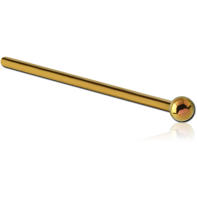ANODISED SURGICAL STEEL STRAIGHT BALL NOSE STUD 19MM