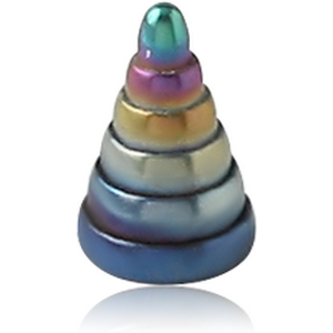 ANODISED SURGICAL STEEL SURGICAL STEEL RIBBED CONE