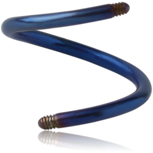 ANODISED SURGICAL STEEL BODY - SPIRAL PIN