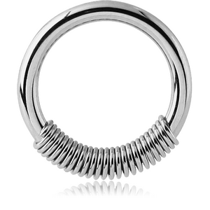 SURGICAL STEEL SPRING CLOSURE RING