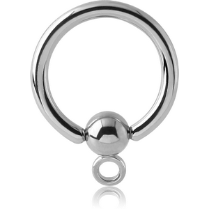 SURGICAL STEEL BALL CLOSURE RING WITH HOOP