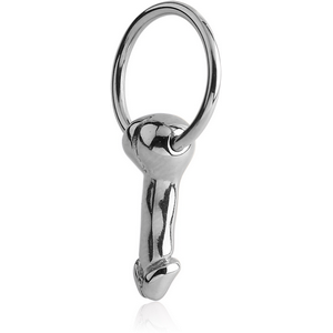 SURGICAL STEEL BALL CLOSURE RING WITH ATTACHMENT - PENIS