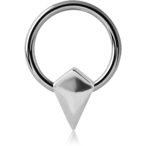 SURGICAL STEEL BALL CLOSURE RING WITH ATTACHMENT - KITE