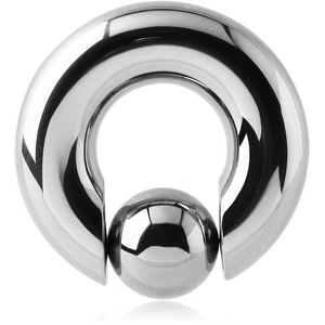 SURGICAL STEEL BALL CLOSURE RING WITH POP OUT BALL