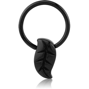 BLACK PVD COATED SURGICAL STEEL BALL CLOSURE RING