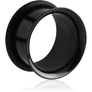 BLACK PVD SURGICAL STEEL SINGLE FLARED TUNNEL