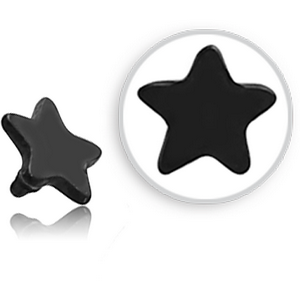 BLACK PVD COATED SURGICAL STEEL STAR FOR 1.2MM INTERNALLY THREADED PINS