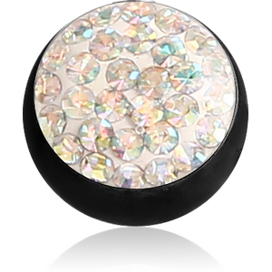 BLACK PVD COATED CRYSTALINE JEWELLED BALL