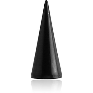 BLACK PVD COATED SURGICAL STEEL MICRO LONG CONE