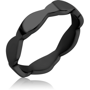BLACK PVD COATED SURGICAL SURGICAL STEEL RING