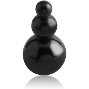 BLACK PVD COATED SURGICAL STEEL PYRAMID BALLS