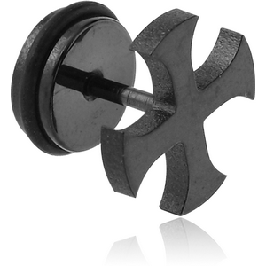 BLACK PVD COATED STAINLESS STEEL FAKE PLUG-STAR