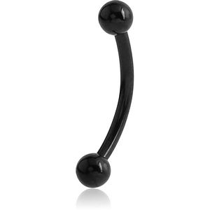 BLACK PVD COATED TITANIUM CURVED MICRO BARBELL