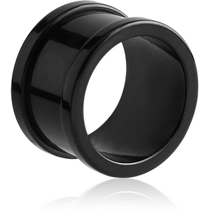 BLACK PVD COATED STAINLESS STEEL THREADED TUNNEL