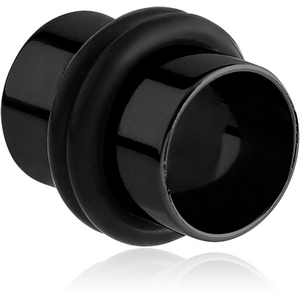 BLACK PVD COATED STAINLESS STEEL FLESH TUNNEL